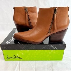 NIB NWT Sam Edelman Walden Leather Whiskey Booties 8M